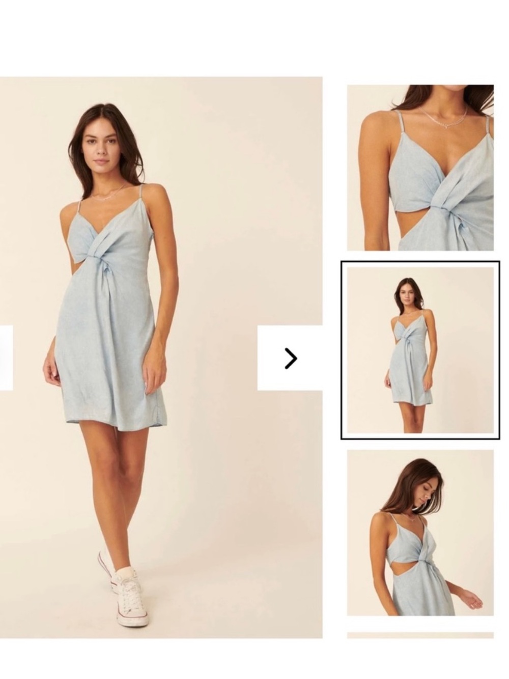 Promesa Seagrass Strapy Surplice Bust Dress. Size S, M, L